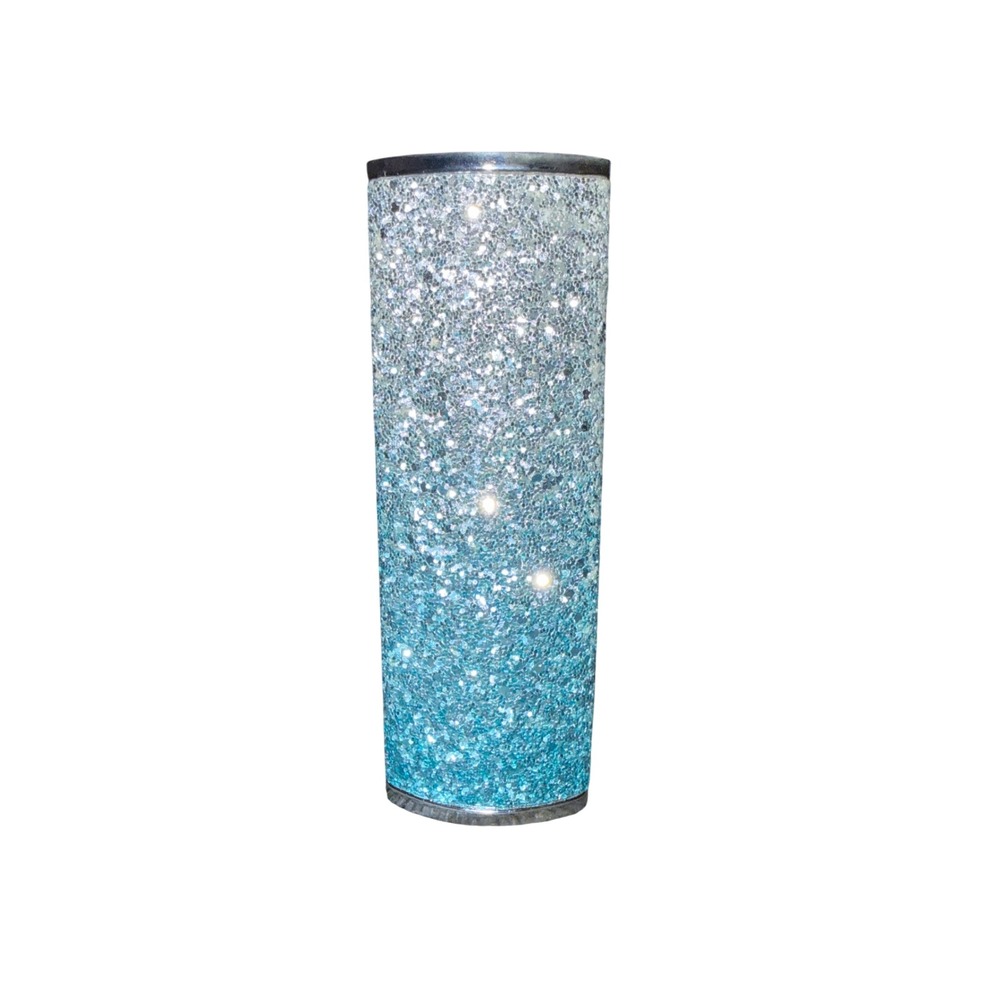 Bath & Body Works Soap Sleeve Holder Blue Silver Ombre Glitter